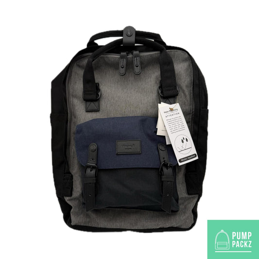 Large Feeding Tube Backpack | Navy Blue, Grey, Black | Adapted for Kangaroo Joey/ Omni and Enteralite Infinity | 17”