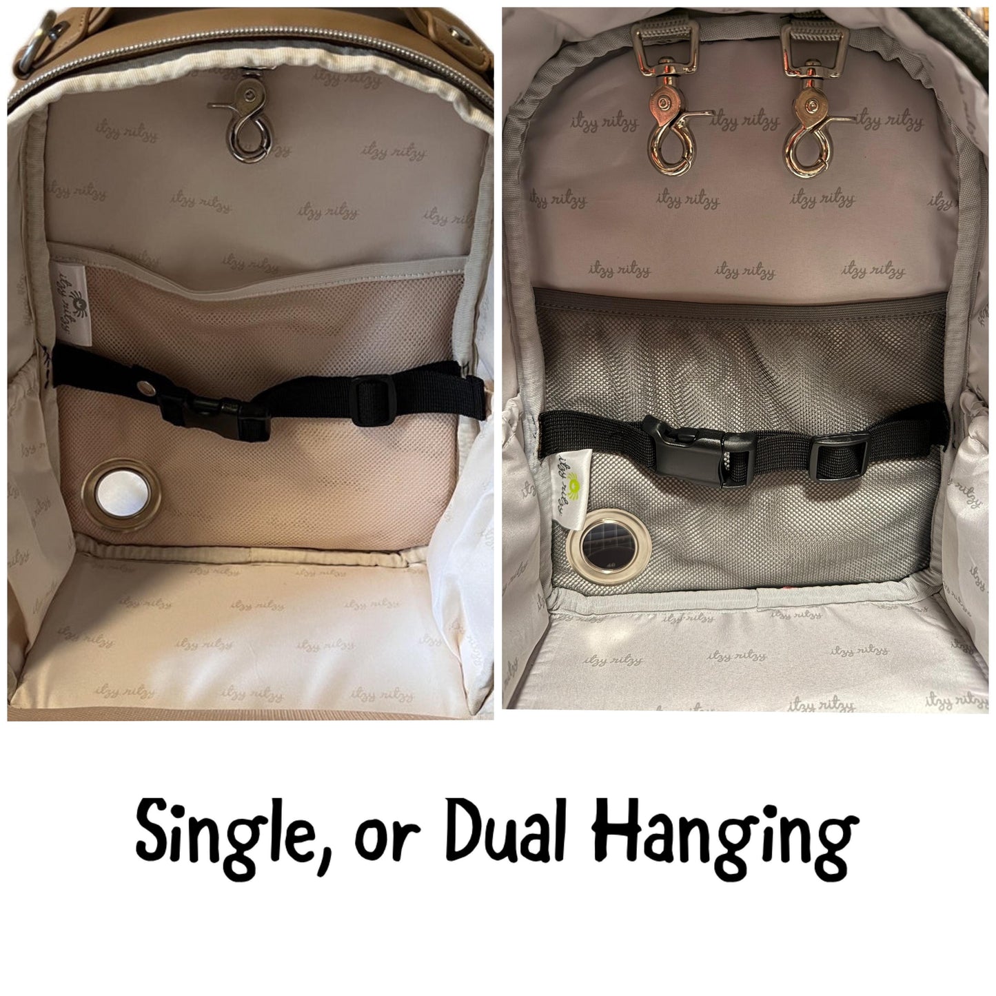 Small Tube Feeding Backpack | Cream, Milk and Honey, Vegan Leather | Small, 12” | For Enteralite Infinity, Kangaroo Joey/Omni, TPN