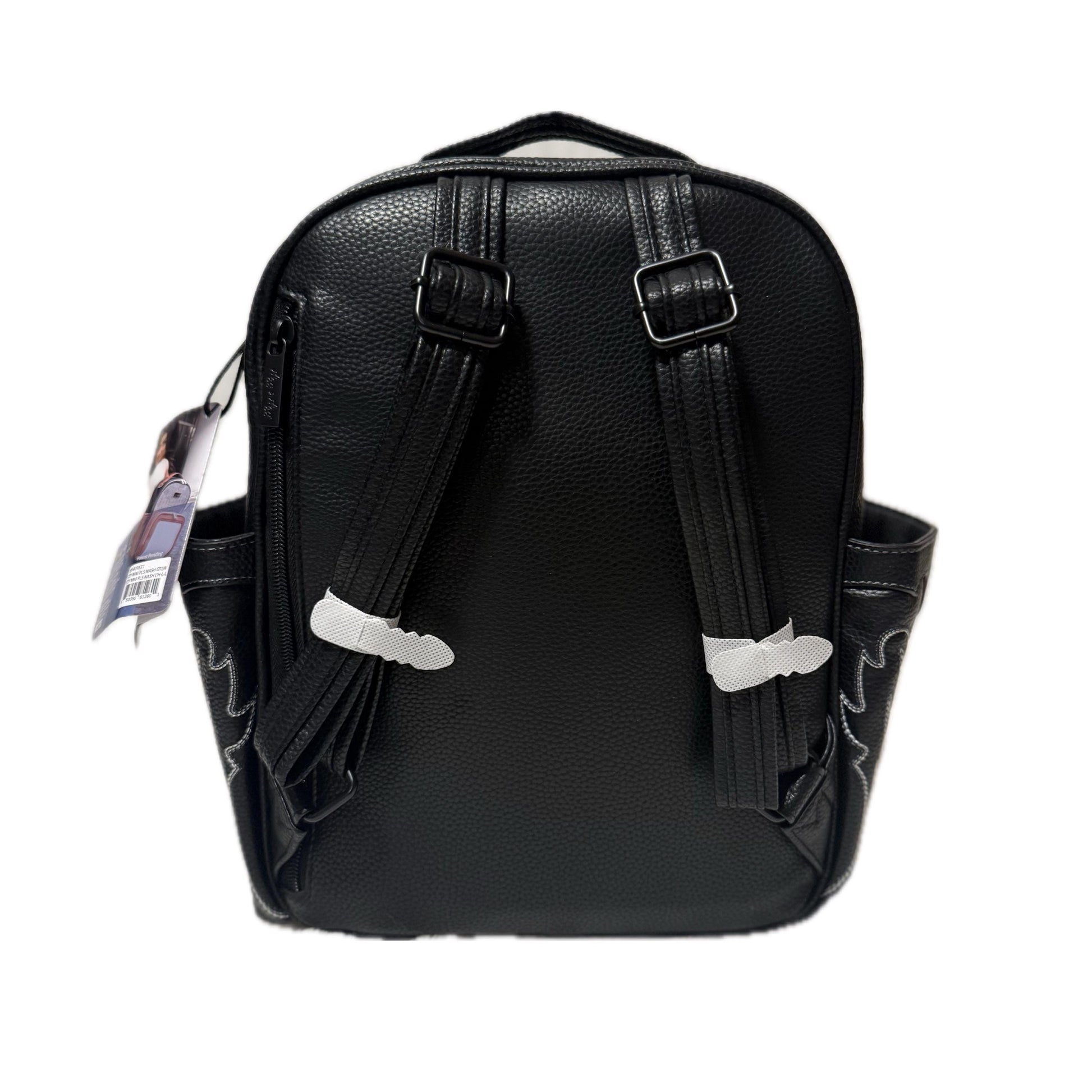 Small Tube Feeding Backpack | Black Western, Vegan Leather | Small, 12” | For Enteralite Infinity, Kangaroo Joey/Omni, TPN