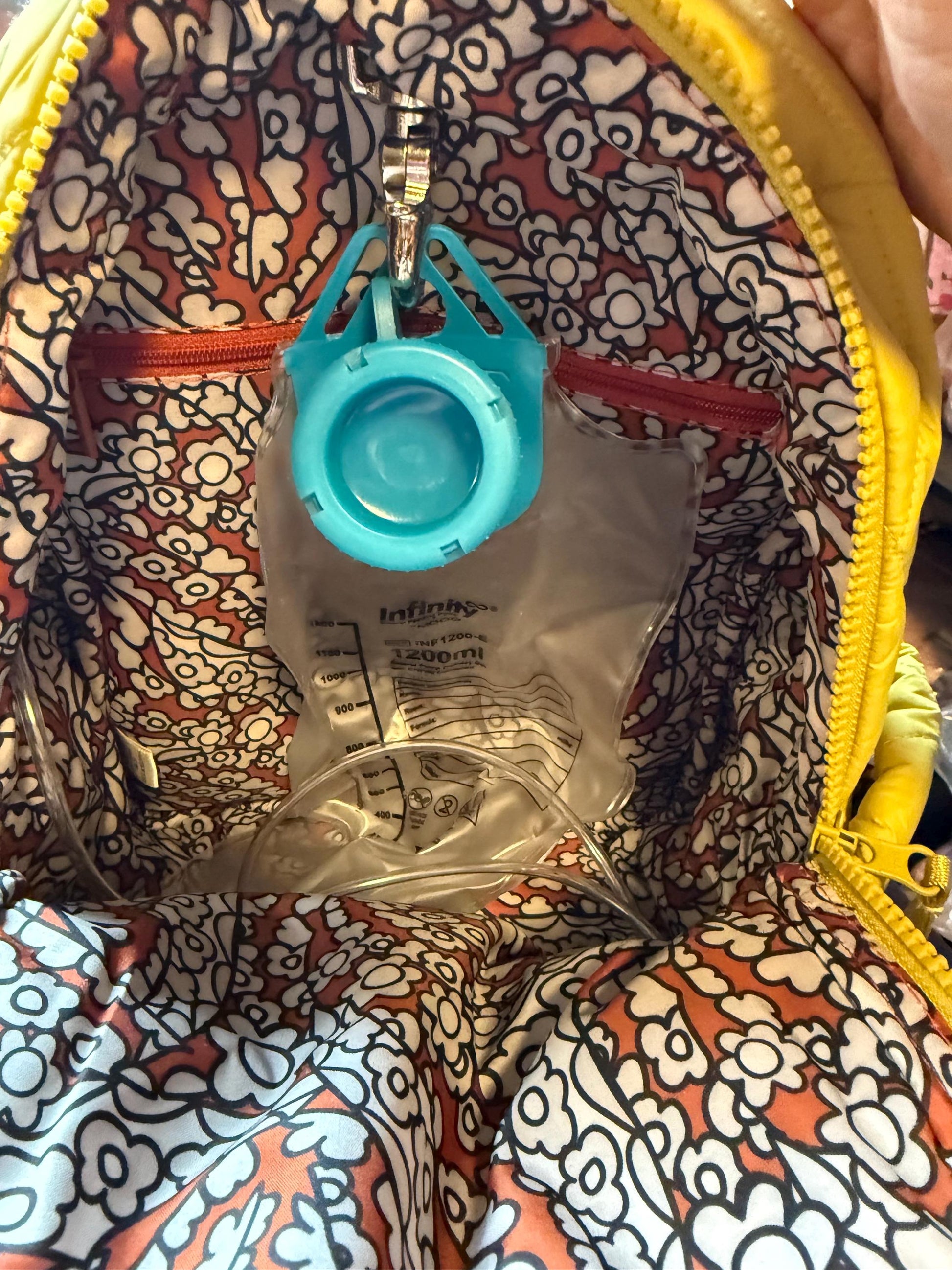 Small Feeding Tube Backpack | Lavender Paisley | For EnteraLite Infinity Feeding Pump, Kangaroo Joey / Omni | 12”