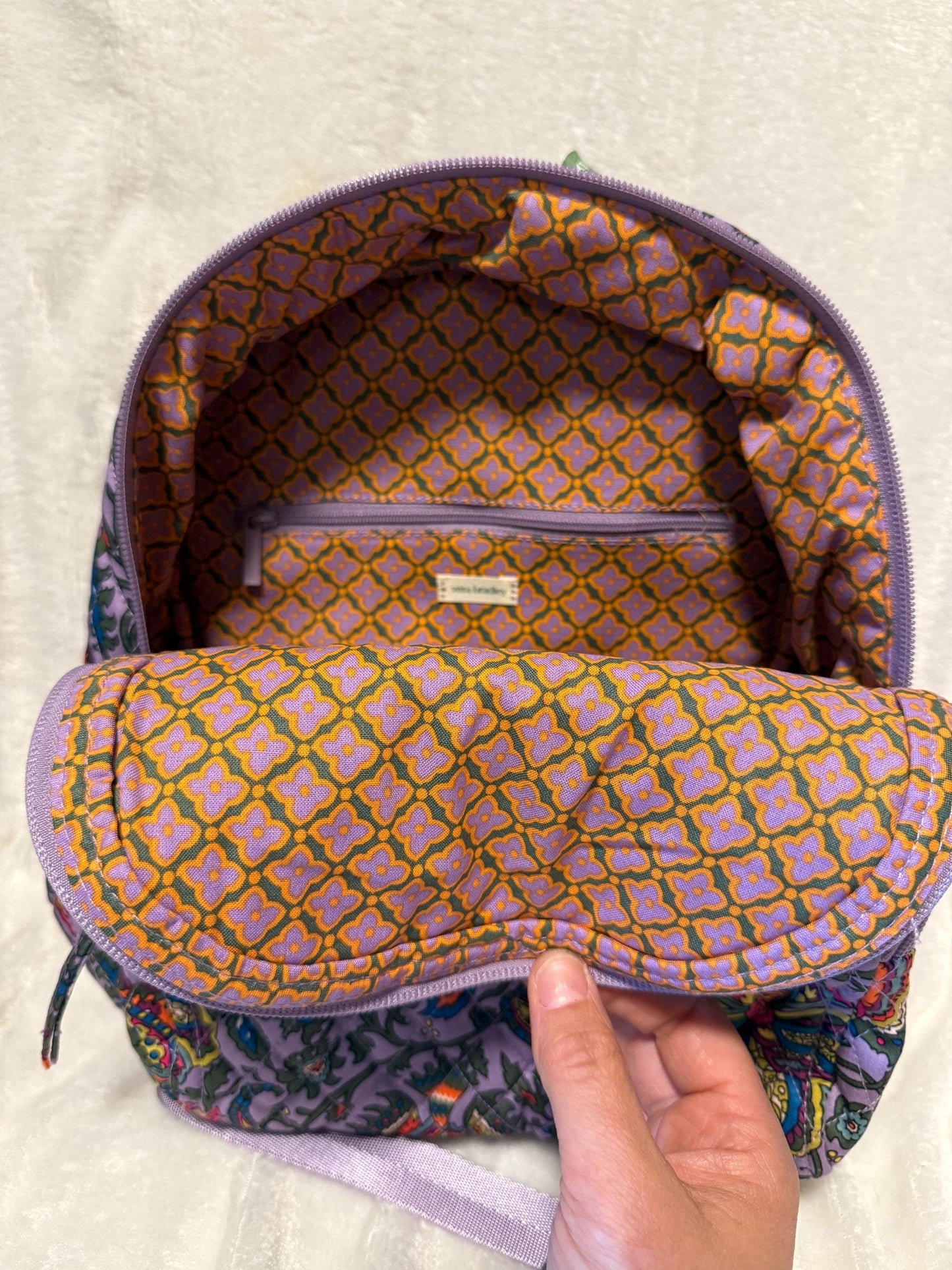 Small Feeding Tube Backpack | Lavender Paisley | For EnteraLite Infinity Feeding Pump, Kangaroo Joey / Omni | 12”