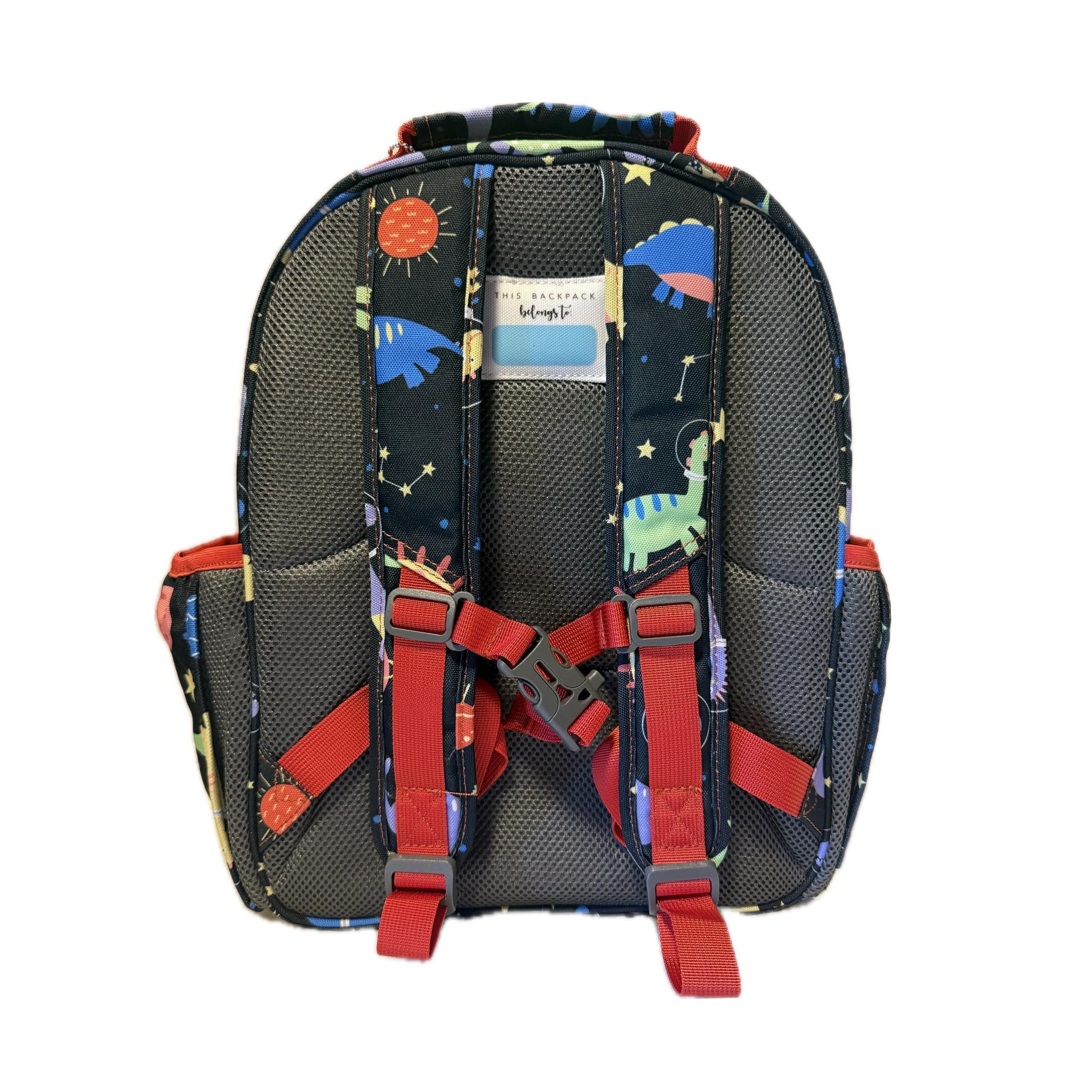 Medium/Large 15” | Gtube Modified Feeding Tube Backpack | Black Dinosaur | For EnteraLite Infinity Feeding Pump