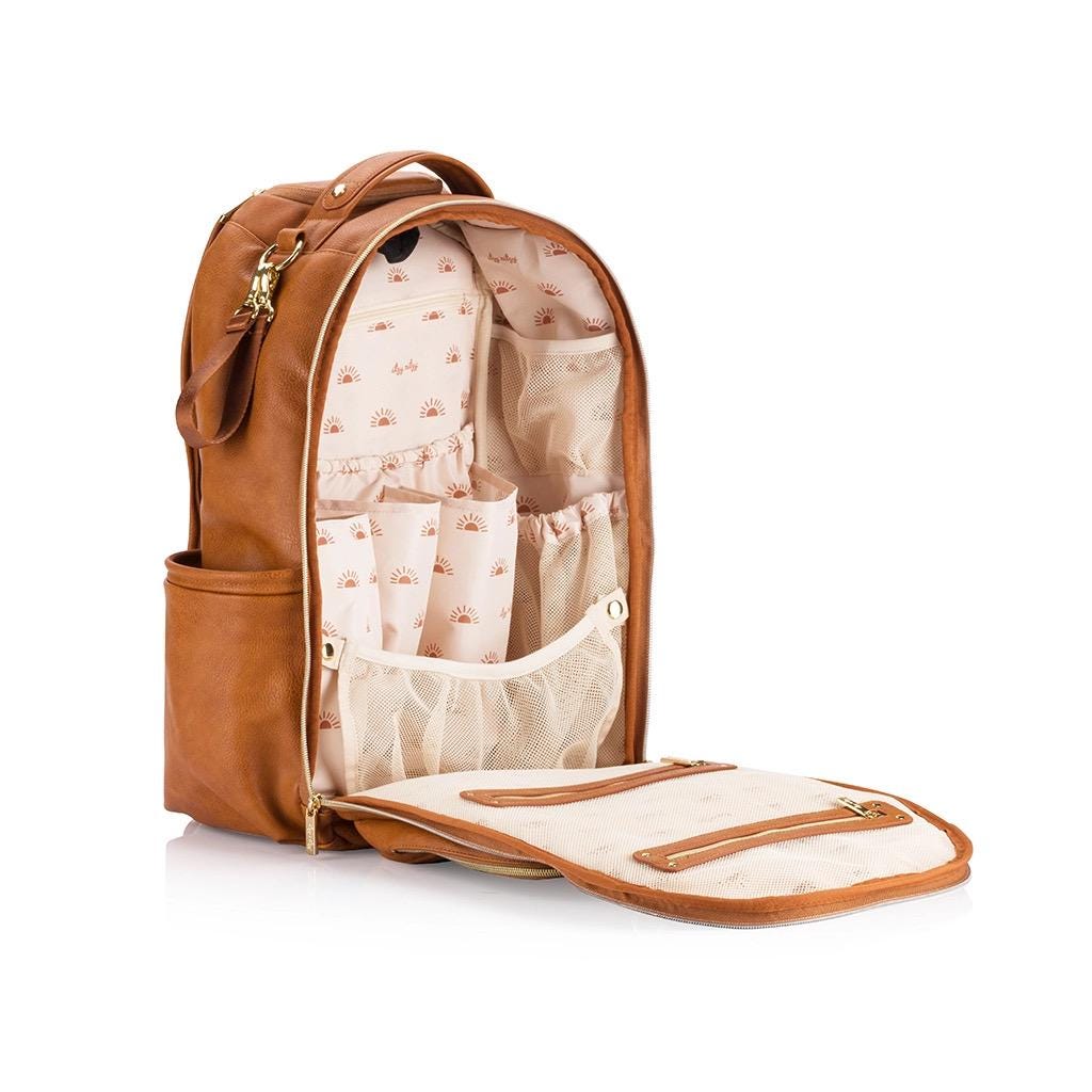 Extra Large Tube Feeding Backpack | Enteralite Infinity | Kangaroo Omni | Cognac Brown | 18”