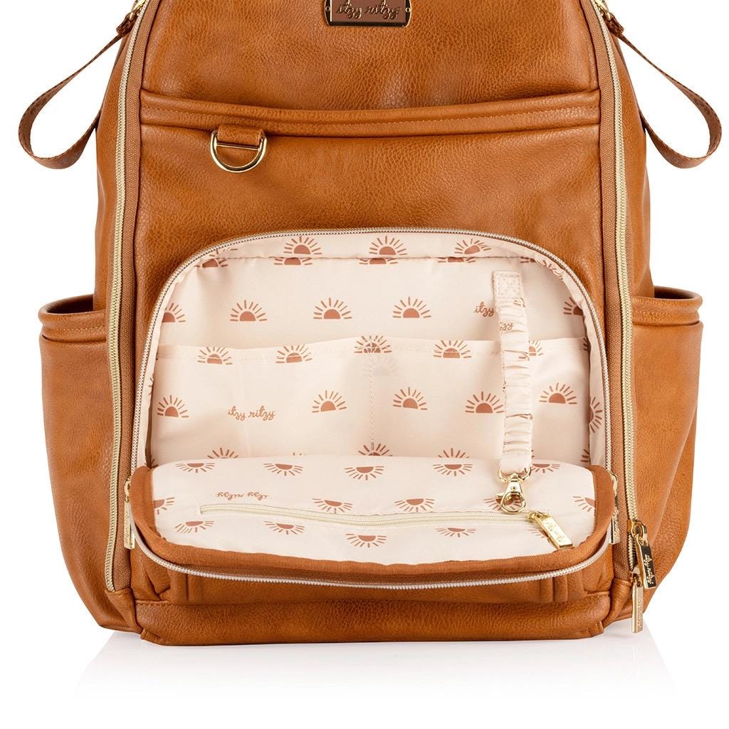 Extra Large Tube Feeding Backpack | Enteralite Infinity | Kangaroo Omni | Cognac Brown | 18”