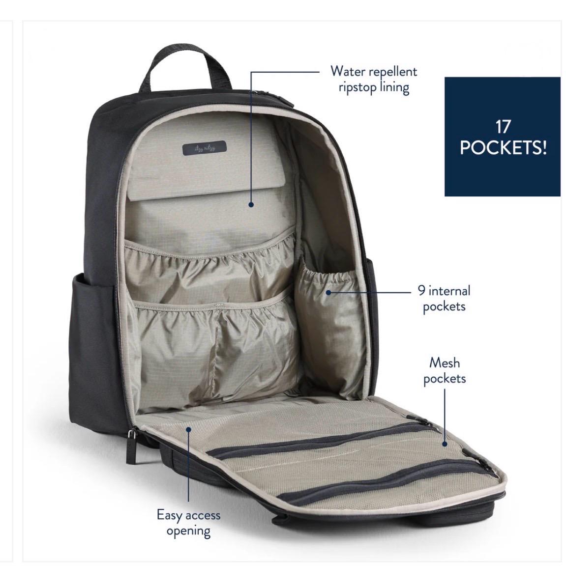 Extra Large Tube Feeding Backpack | Enteralite Infinity | Kangaroo Omni | Jet Black | 17”