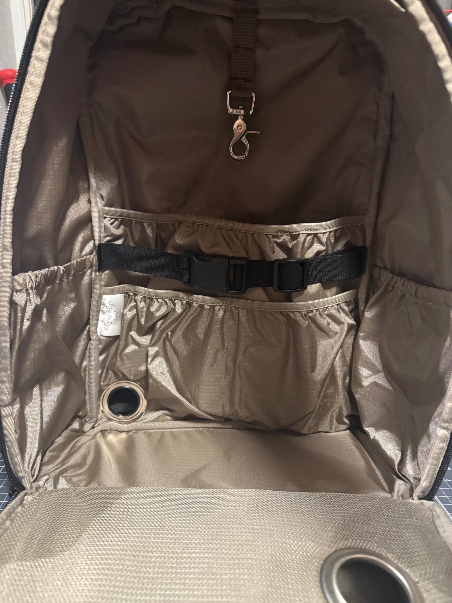 Extra Large Tube Feeding Backpack | Enteralite Infinity | Kangaroo Omni | Mocha | 17”