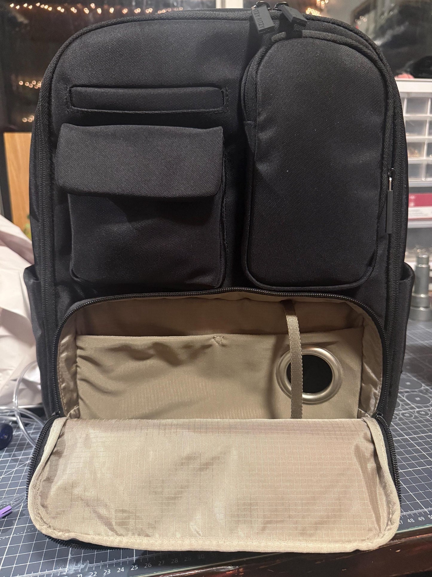 Extra Large Tube Feeding Backpack | Enteralite Infinity | Kangaroo Omni | Mocha | 17”