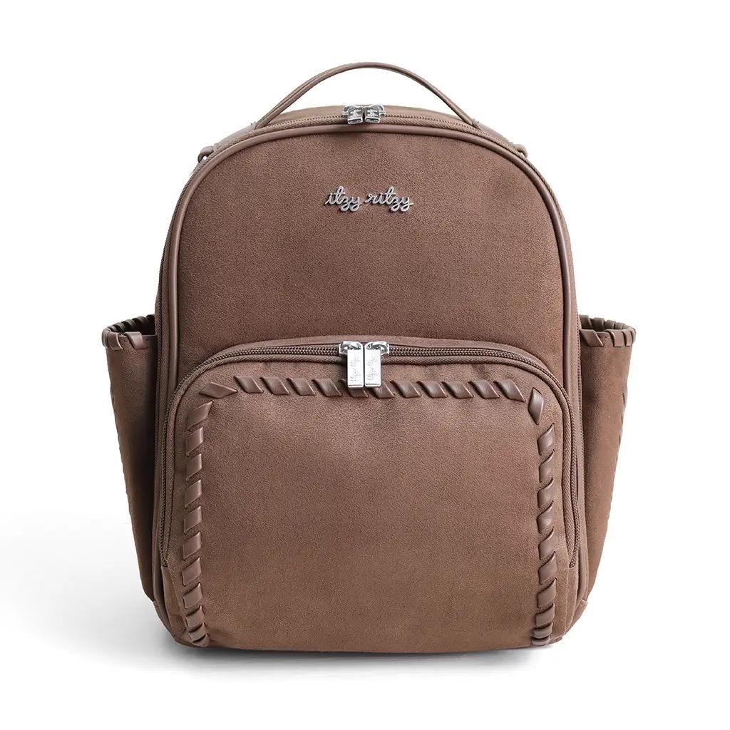 Small Tube Feeding Backpack | Aspen, Vegan Leather | Small, 12” | For Enteralite Infinity, Kangaroo Joey/Omni, TPN