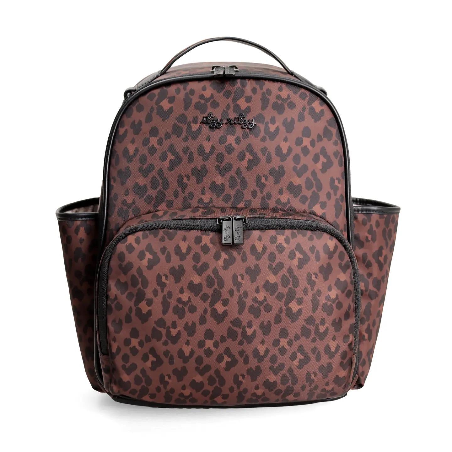 Small Tube Feeding Backpack | Leopard Polyester | Small, 12” | For Enteralite Infinity, Kangaroo Joey/Omni, TPN