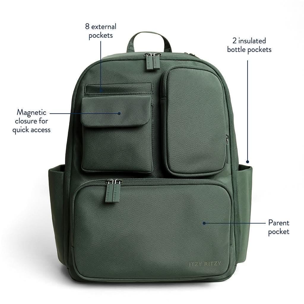 Extra Large Tube Feeding Backpack | Enteralite Infinity | Kangaroo Omni | Hunter Green | 17”